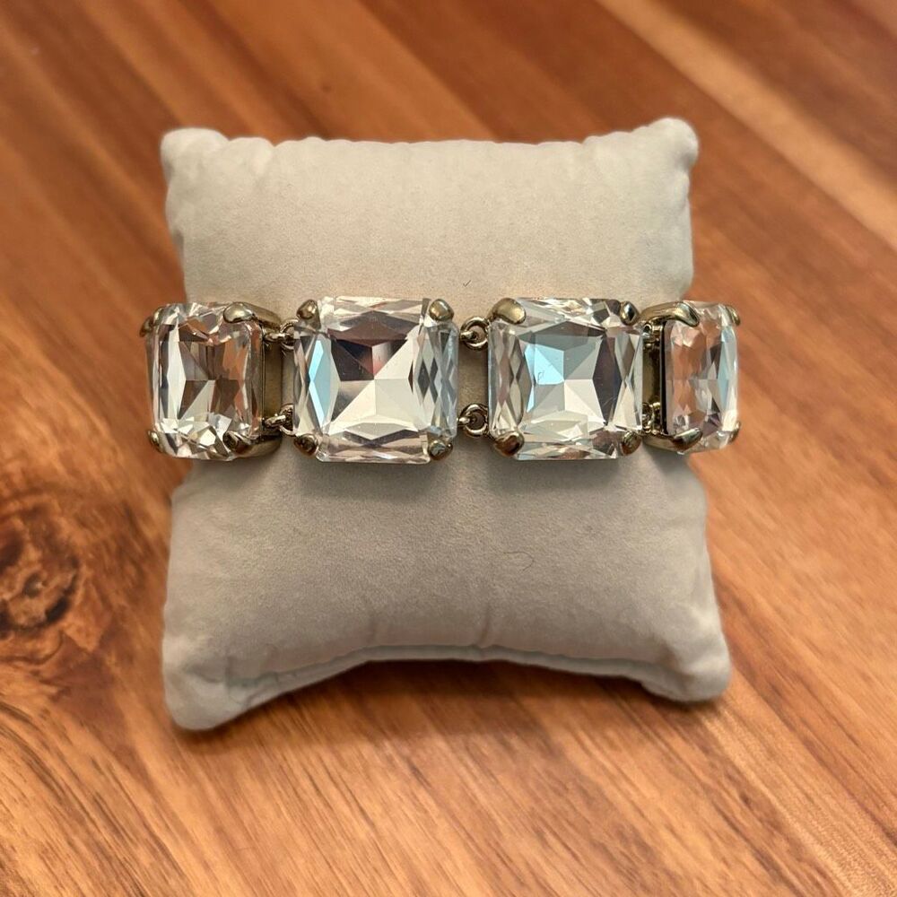 Chunky Clear Crystal Bracelet | 7 1/2” Length